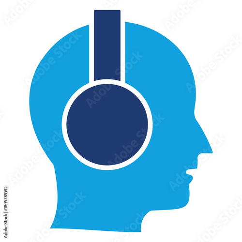 Audio Course Flat Blue Icon