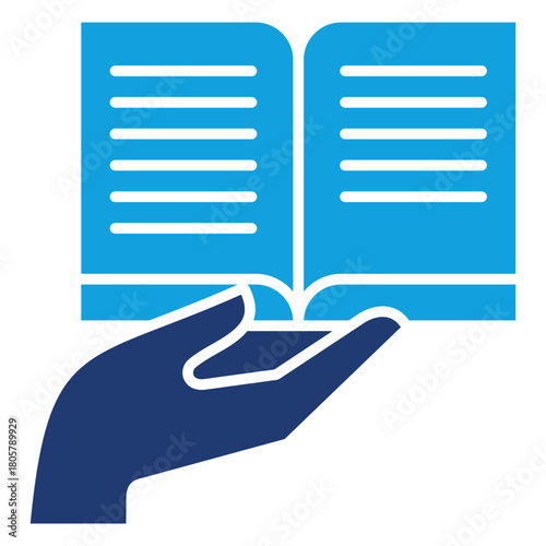 Education For All Flat Blue Icon