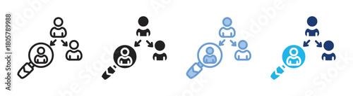 Job offer icon set multiple style collection