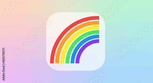 Rainbow Icon - Symbol of Hope and Diversity.