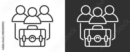 Employee Icon Set Vector Collection Isolated In Black And White