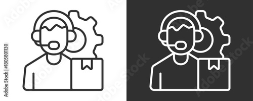 Service Icon Set Vector Collection Isolated In Black And White