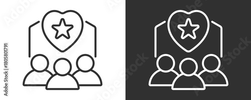 Loyal Customer Icon Set Vector Collection Isolated In Black And White