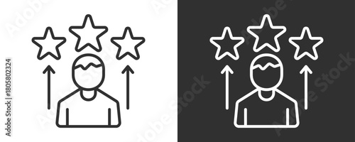 Self Growth Icon Set Vector Collection Isolated In Black And White