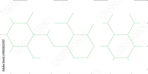 Abstract green hexagon pattern background featuring a futuristic 3D geometric structure for technology and science web design