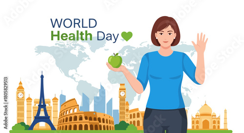Celebrate World Health Day with a healthy lifestyle and see the world, stay well globe