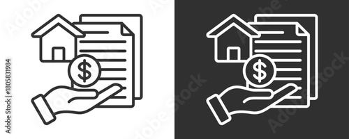 Collateral Icon Set Vector Collection Isolated In Black And White