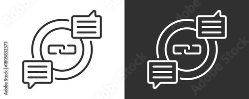 Engagement Icon Set Vector Collection Isolated In Black And White