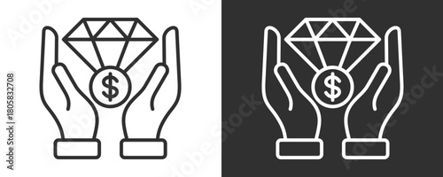 Value Proposition Icon Set Vector Collection Isolated In Black And White