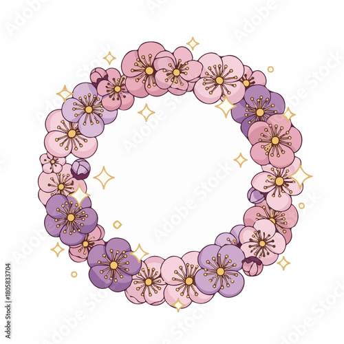Plum blossom ring frame