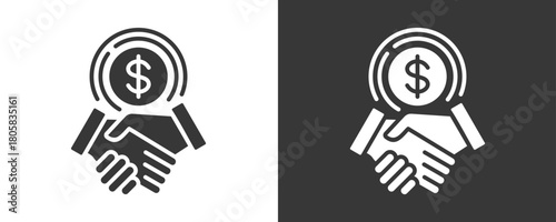 Acquisition Icon Set Vector Collection Isolated In Black And White