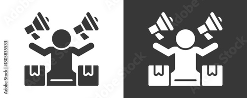 Marketing Icon Set Vector Collection Isolated In Black And White