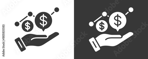 Revenue Icon Set Vector Collection Isolated In Black And White