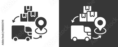Supply Chain Icon Set Vector Collection Isolated In Black And White