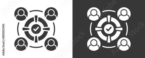 Target Icon Set Vector Collection Isolated In Black And White