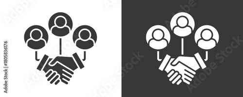 Crm Icon Set Vector Collection Isolated In Black And White