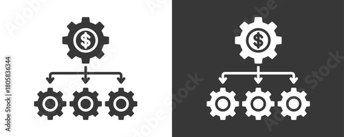 Diversification Icon Set Vector Collection Isolated In Black And White