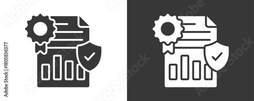 Policy Icon Set Vector Collection Isolated In Black And White