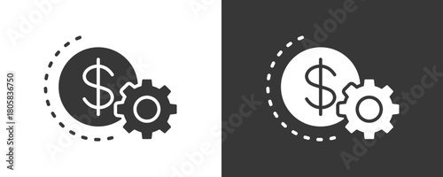 Process Icon Set Vector Collection Isolated In Black And White