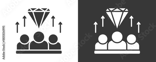 Value Icon Set Vector Collection Isolated In Black And White