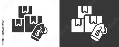 Labeling Icon Set Vector Collection Isolated In Black And White