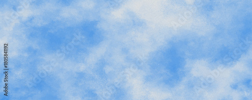 Softly Blended Watercolor Sky Texture, Evoking Tranquil Blue Hues and Dreamy Cloud-Like Formations for Soft Blue Sky With White Clouds Texture For Background.