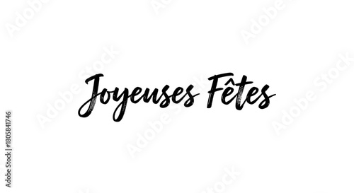 Image with the French phrase "Joyeuses Fêtes" in cursive font.