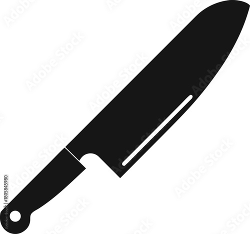 Knife silhouette, icon isolated