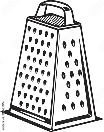 grater icon silhouette vector