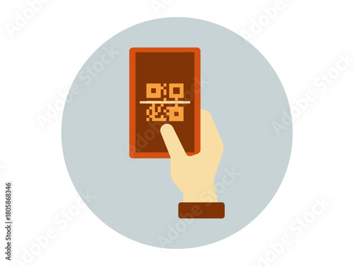 QR Scan icon. Product delivery icon. Flat vector icons. Illustration concept.