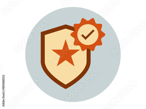 Quality assurance icon. Product delivery icon. Flat vector icons. Illustration concept.