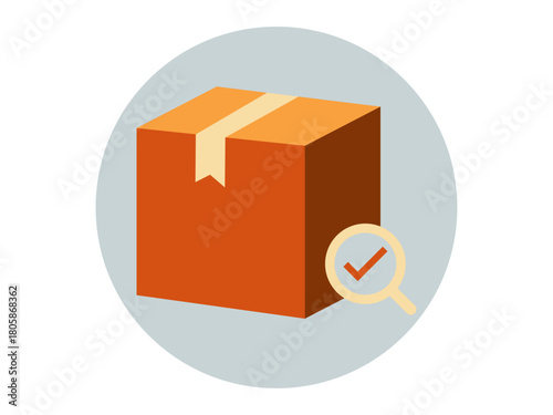 Quality control icon. Product delivery icon. Flat vector icons. Illustration concept.
