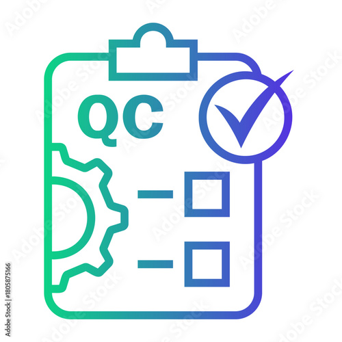 quality control Line Gradient Icon