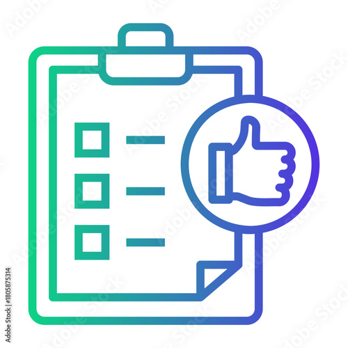 quality control Line Gradient Icon