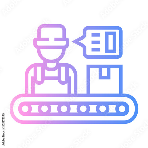 quality control Line Gradient Icon