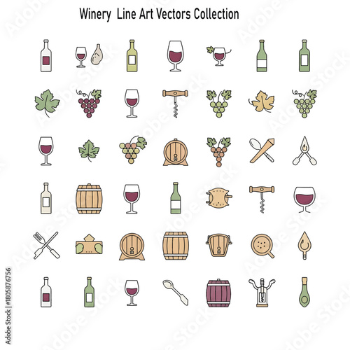 Winery Vineyard Illustration