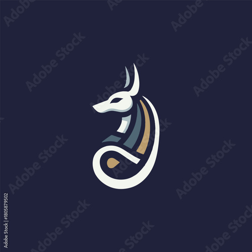 Anubis Egypt God Logo
