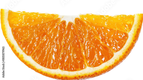 Orange Slice Close Up isolated on a transparent background