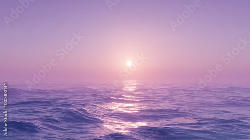 Fototapeta Naklejka Na Ścianę i Meble -  Beautiful ocean sea sunset sunrise with pink and purple sky nature landscape background wallpaper photography
