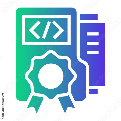 quality control Gradient icon