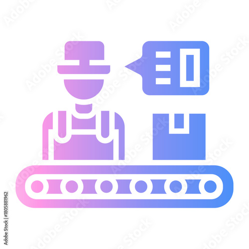 quality control Gradient icon