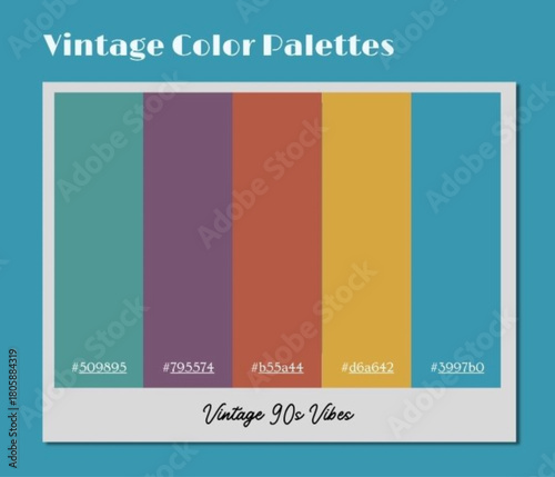 This charming vintage color palette supports visual storytelling across digital platforms and printed materials.