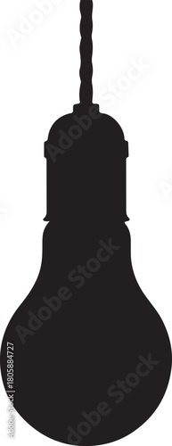 Christmas Hanging Light Bulb Silhouette