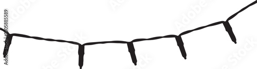 Christmas Decorative Light Silhouette Icon