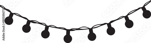 Elegant Christmas Light Silhouette Graphic