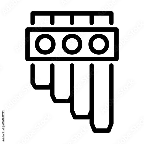 pan flute Line Icon