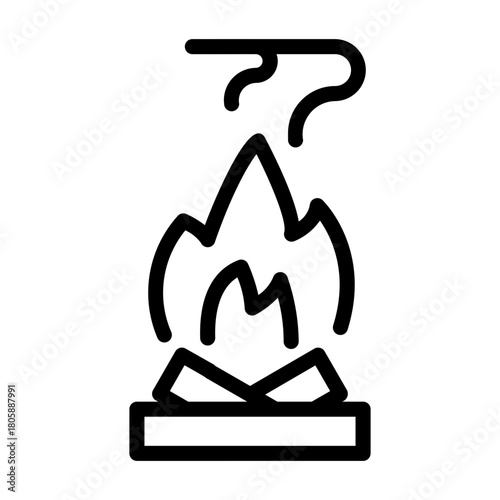 bonfire Line Icon