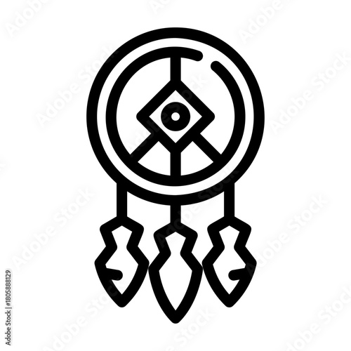 dreamcatcher Line Icon
