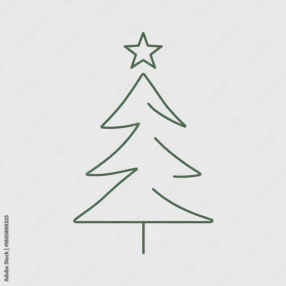 Fototapeta premium christmas tree made of paper