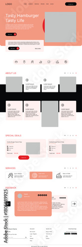 Hamburger Restaurant Website Landing Page